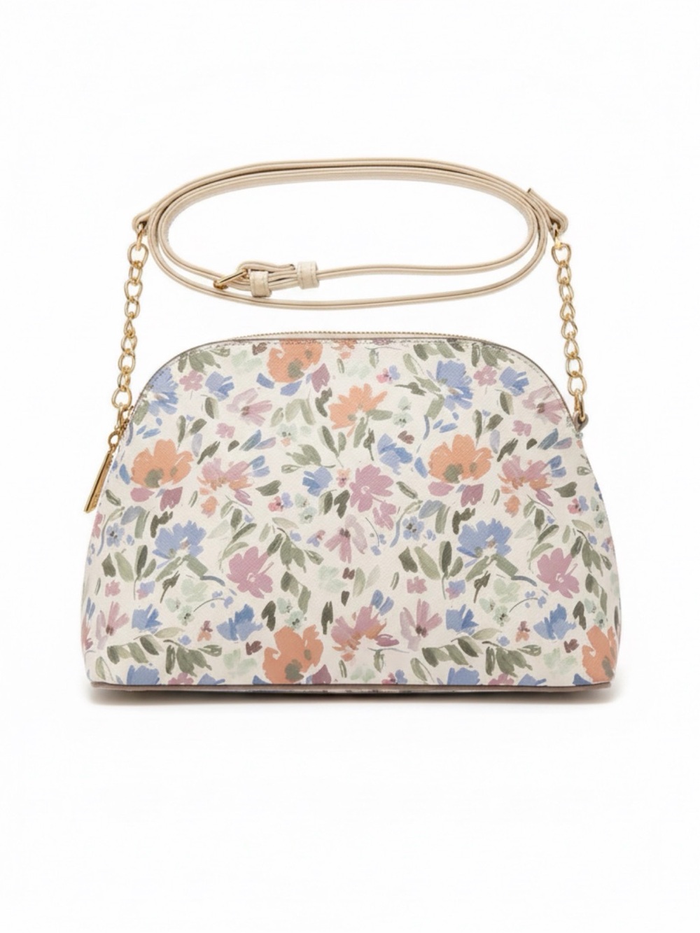 Nanette Lepore Cream Floral Crossbody with Pastel Blooms